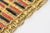 Vintage Grecian Gold Plated Cuff Bracelet With Red and Black Enamel, 1950's For Sale In Miami - Image 6 of 10