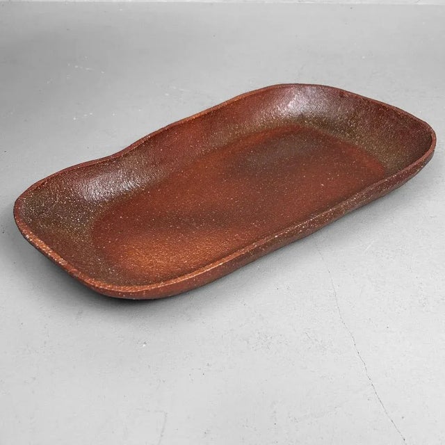 Brown Large Japanese Ceramic Bowl Juraku 寿楽, 1960s For Sale - Image 8 of 16