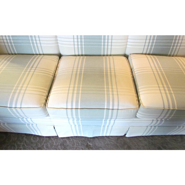 Clayton Marcus Plaid Sofa with Slipcover Chairish
