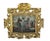 Pair of 18th Century Spanish Colonial School Reverse Glass Paintings Gold Leaf Carved Frames. Each painting depicts vivid...