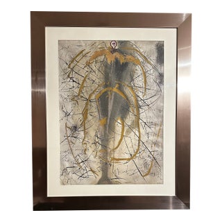 Dali Alchimie Des Philosophes Angel of Alchemy H/S on Parchment Surreal Art For Sale