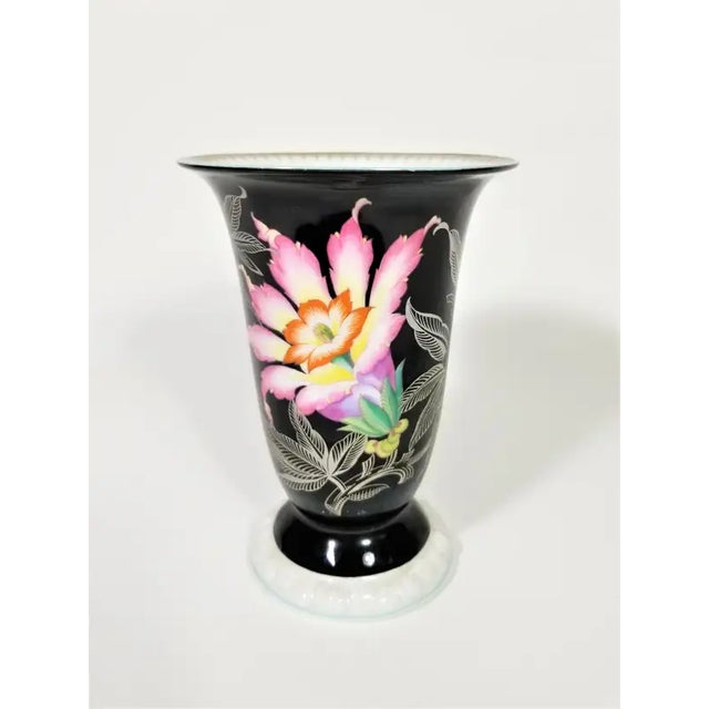 Art Deco 1970s Porcelain Vase Heinrich H & G Selb Made in Germany For Sale - Image 3 of 9