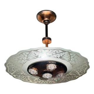 Art Deco Chandelier from Ezan, 1930s For Sale