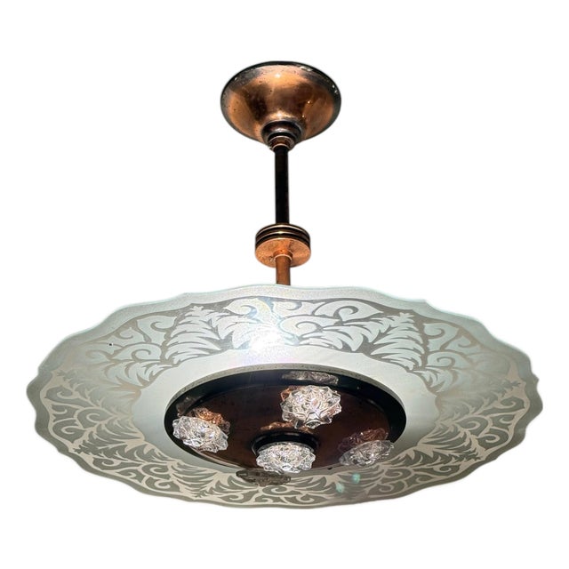 Art Deco Chandelier from Ezan, 1930s For Sale
