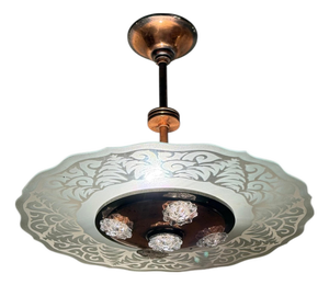 Art Deco Chandelier from Ezan, 1930s