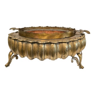 Antique 19th Century Turkish Brass and Copper Brazier For Sale