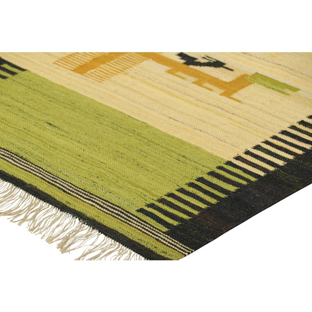 Vintage Scandinavian Kilim With Geometric Patterns | Rug and Kilim For Sale In New York - Image 6 of 7