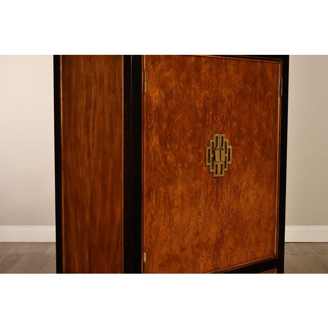 Century Chin Hua Furniture Asian Style Burl Wood Cabinet Armoire For Sale - Image 17 of 18