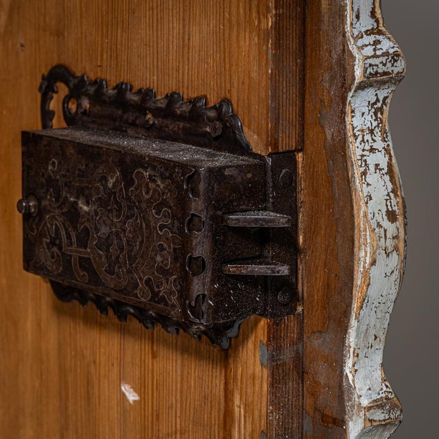 Blue Light Blue Painted Provincial Wardrobe, 18th Century For Sale - Image 8 of 13