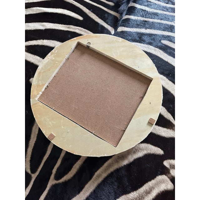 Vintage Plaster Eye Mirror For Sale - Image 10 of 11