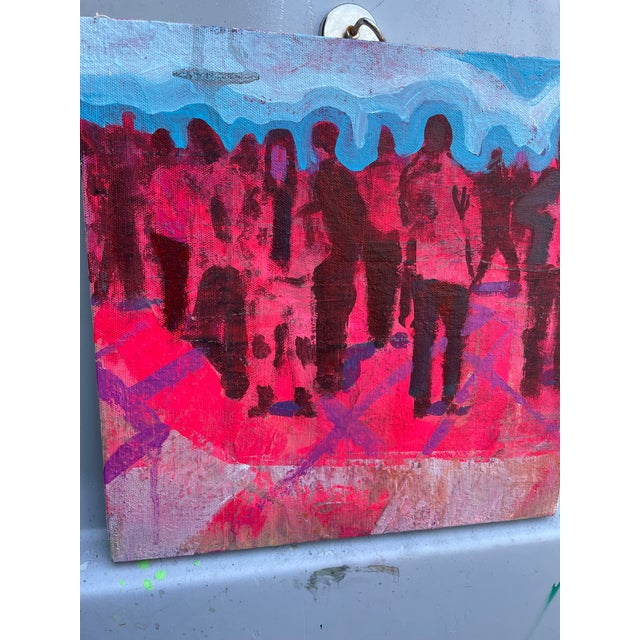 Figurative Another Day Another Crowded Street Painting by Joseph Christy For Sale - Image 3 of 5