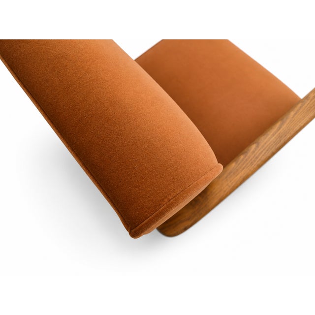 Brown Bentwood Chair in Cognac Velvet by Jindrich Halabala, 1930s For Sale - Image 8 of 9