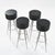 Set of four Golia stools designed by Maurizio Peregalli and produced by Zeus Noto in the early 1990s. Their gray lacquered...