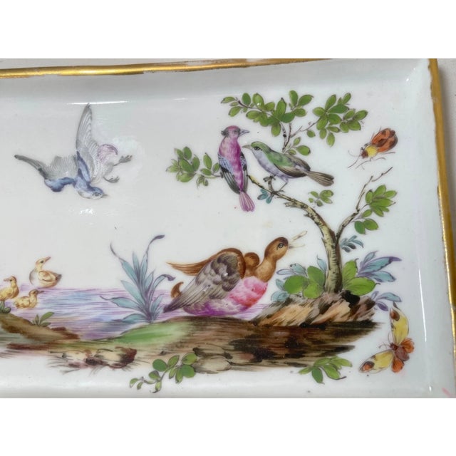 Antique Painted 1800's French Samson & Co. Porcelain Jewelry Tray Vanity Dish For Sale - Image 4 of 14