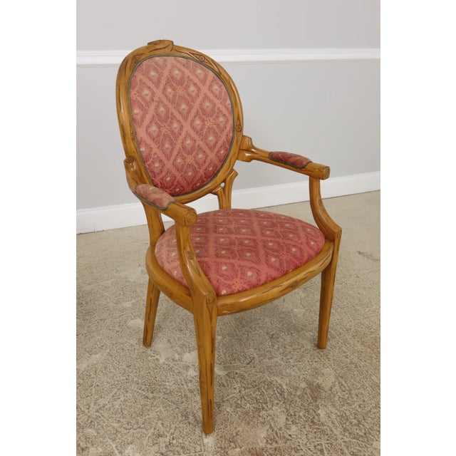 Modern Pair Modern Design Branch Motif Carved Armchairs For Sale - Image 3 of 11