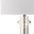 Modern 30-Inch H Crystal Column Table Lamp - Clear For Sale - Image 3 of 6