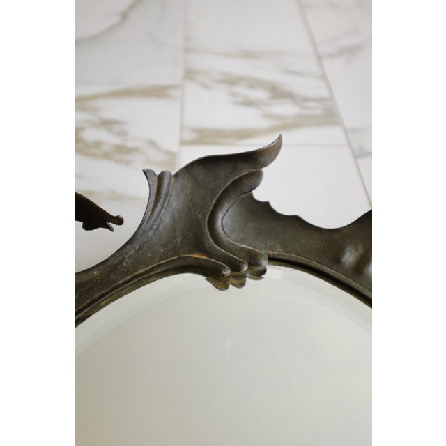 Early 20th Century Wrought Iron Wall Mirror For Sale In New York - Image 6 of 10