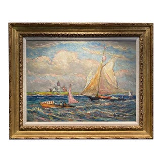 Reynolds Beal 1948 Pt. Judith Painting For Sale