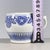 Vintage Blue & White Porcelain Teacup With Handle – Hand-Painted Floral Motif For Sale - Image 4 of 9