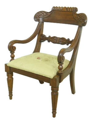 Maitland Smith Large Solid Mahogany Plantation Chair