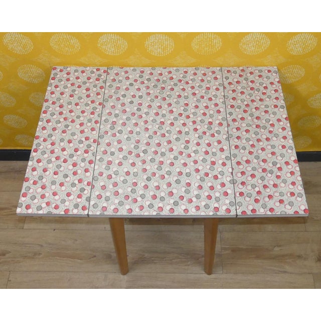 Vintage Folding Table and Chairs with Stool, 1960s, Set of 4 For Sale - Image 9 of 18