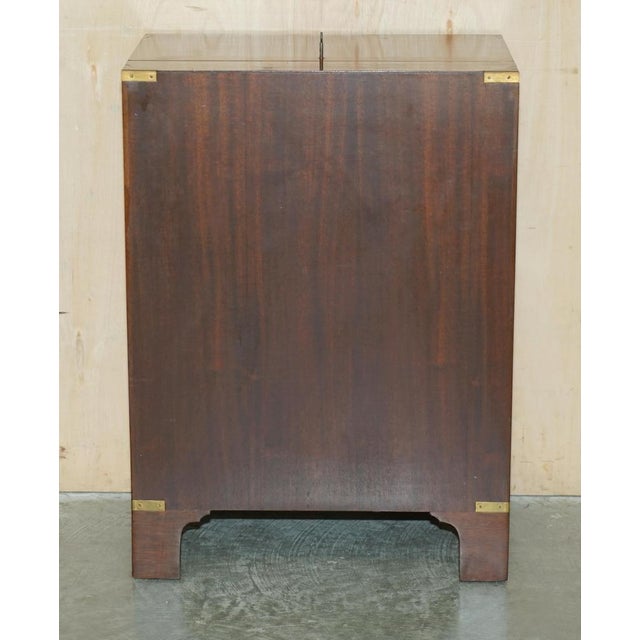 Military Campaign Hardwood Drinks Cabinet, 1920s For Sale - Image 14 of 18