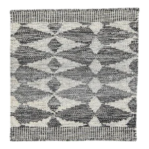 Modern Swedish Style Handwoven Gray Custom Wool Rug