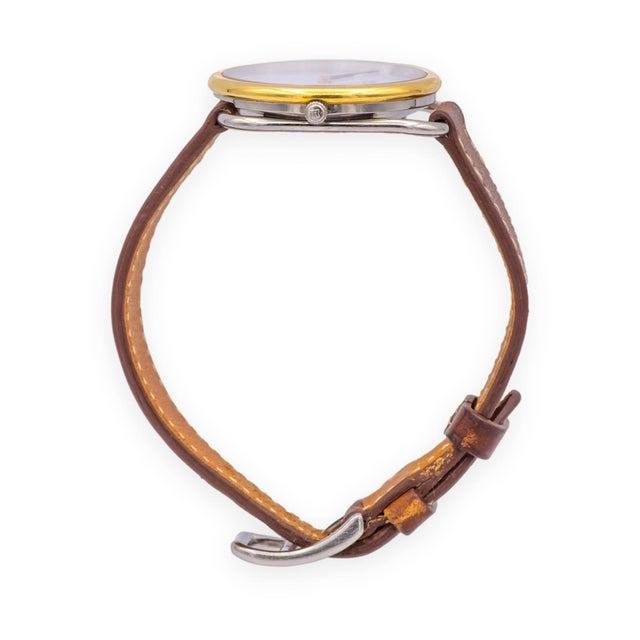 2000 - 2009 Hermès Arceau Vintage Ladies Quartz Watch Ref. Ar4.520, Two-Tone Circa 1994 For Sale - Image 5 of 11