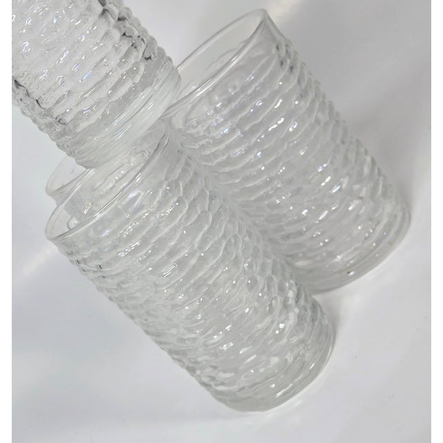 1960s Mid Century Modern Iridescent Ice Liquor Glasses- Set of Four For Sale - Image 10 of 13