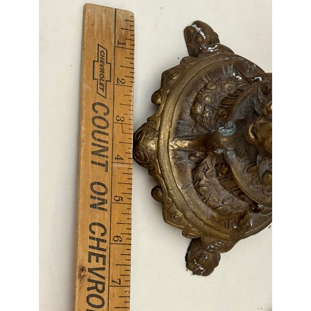 Bronze Late 20th Century Pair of Bronze French Neoclassical Figural Handle Urns For Sale - Image 8 of 11