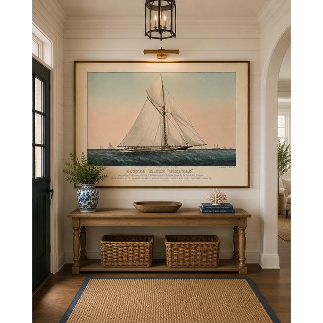 Paper Cutter Yacht Thistle, Vintage Art Print Reproduction, 48" X 32" For Sale - Image 7 of 11