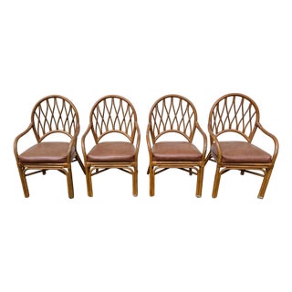 Mid Century Bentwood Arm Chairs Set of Four For Sale