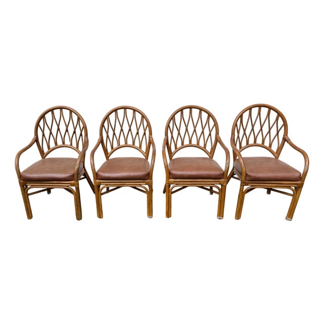 Mid Century Bentwood Arm Chairs Set of Four For Sale