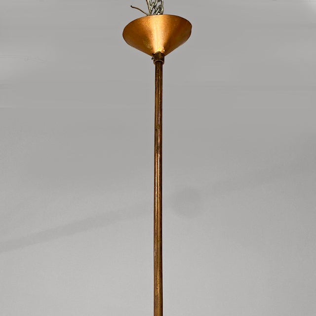 Mid-Century Modern Italian Glass Pendant with Copper Decoration, 1940s For Sale - Image 15 of 16