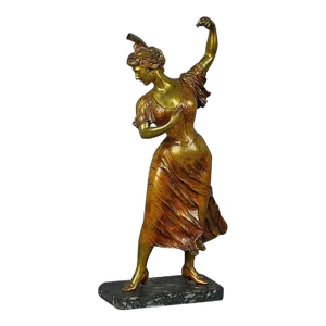 20th Century Bronze Carmencita Sculpture by Artist Amelie Colombier