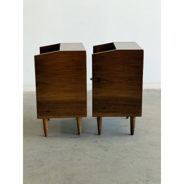 Vintage Rosewood Nightstands - Pair For Sale - Image 14 of 14