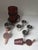 A rare and highly stylish vintage Paul Smith travel cocktail set featuring rich brown leather construction with the...