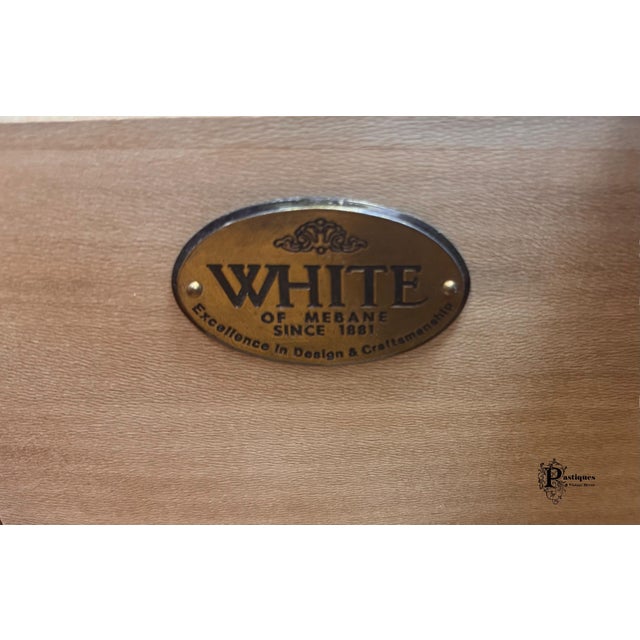 Vintage White Furniture French Provincial Style Mahogany Nightstand For Sale - Image 9 of 10