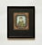Pair of antique portrait etchings. Hand-colored depictions of a man and a woman in 19th-century attire. Presented in black...