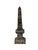This is hand-carved marble Grand Tour style obelisk which features striking, deeply veined charcoal gray and cream...