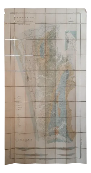 Large Topographical and Geological Map, 1936