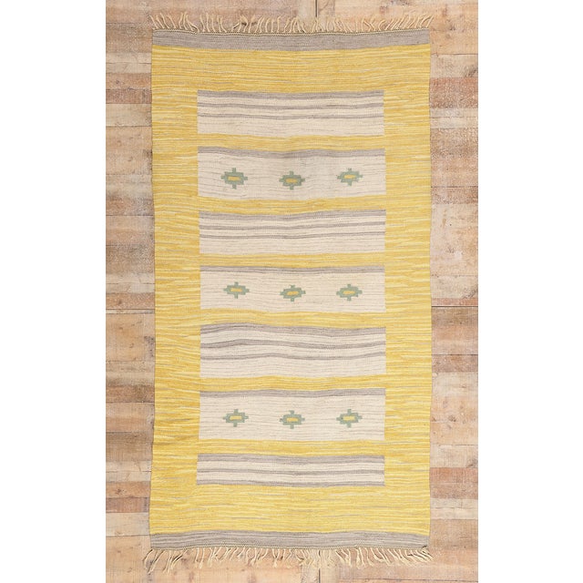 Vintage Swedish Rollakan Rug, 05'01 X 09'05 For Sale - Image 10 of 10