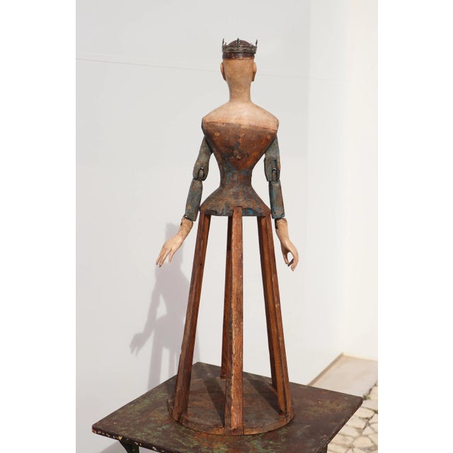18th Century Baroque Santos Cage Doll With Silver Crown, Portuguese 18th Century, Virgin, Madonna, Religious For Sale - Image 5 of 12
