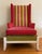Baker oversized Cradle wing chair designed by Laura Kirar. Custom crushed velvet / velour upholstery in a bold and vivid...