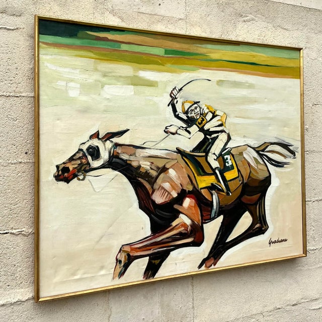 Vintage Boho Original Figurative Oil Painting on Canvas For Sale In West Palm - Image 6 of 6