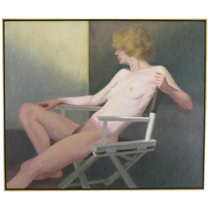 Robert Kinsell 33"x 39" Oil Painting of Reclining Nude Woman