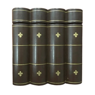 Four Volume Faux Book Humidor For Sale
