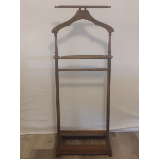 Mid-Century Modern Mid 20th Century Butler Brand 973 Wood Valet Stand For Sale - Image 3 of 6