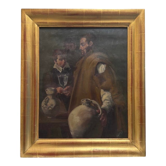 After Diego Velázquez (1599–1660) — Hand-Painted Oil Copy, Signed & Dated 1964 For Sale