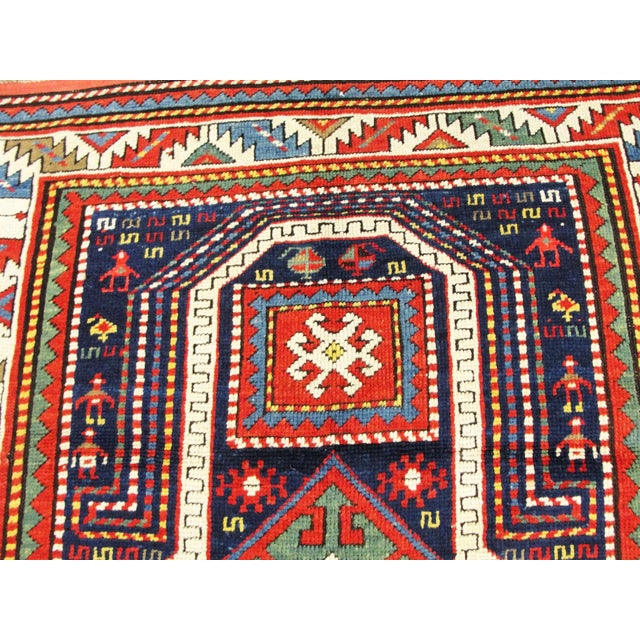 Textile Antique Caucasian Fachralo Kazak Prayer Rug For Sale - Image 7 of 9